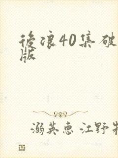 后浪40集破解版