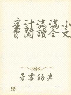 蜜汁满满小说免费阅读全文