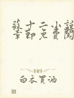 苏十二小说最新章节免费阅读全文