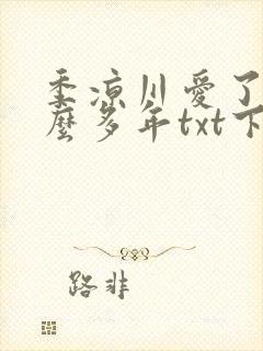 季凉川爱了你这么多年txt下载