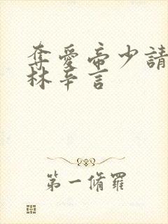 夺爱帝少请放手林辛言