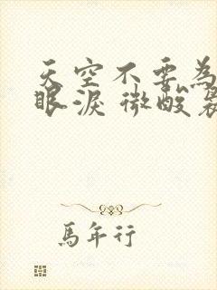 天空不要为我掉眼泪 微酸袅袅