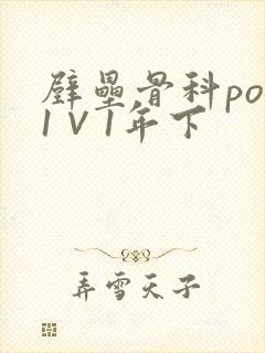 壁垒骨科pop1∨1年下