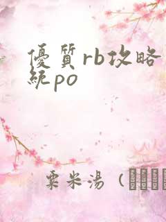 优质rb攻略系统po