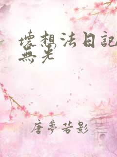 坏想法日记中文无光