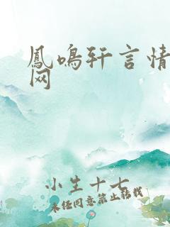 凤鸣轩言情小说网