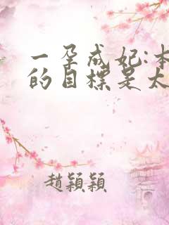 一孕成妃:本宫的目标是太后