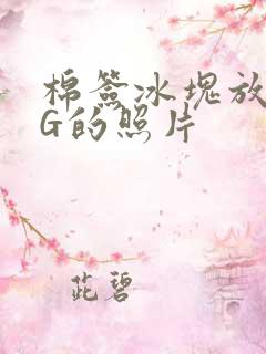 棉签冰块放入PG的照片