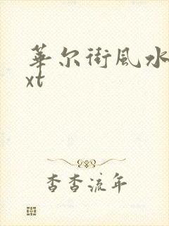 华尔街风水师txt