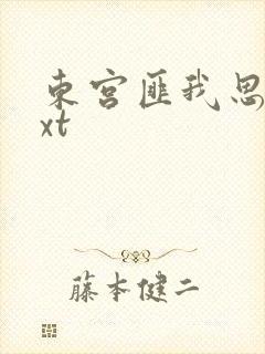 东宫匪我思存txt