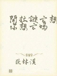 开拉链它想你了你想它吗