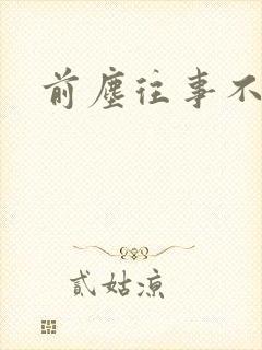 前尘往事不可追