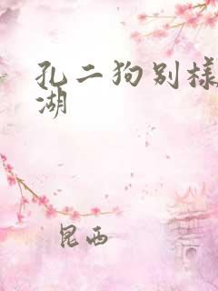 孔二狗别样的江湖