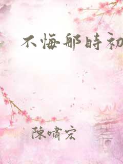 不悔那时初相遇