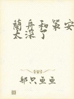 兰舟和策安肉 太深了