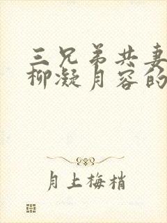 三兄弟共妻女主柳凝月容的小说