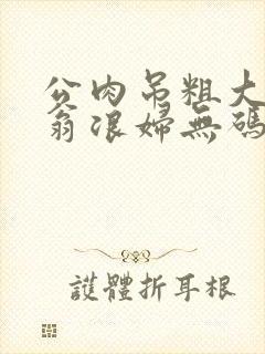 公肉吊粗大双色翁浪妇无码AV