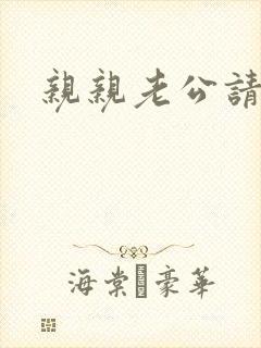 亲亲老公请住手