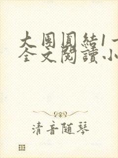 大团圆结1一6全文阅读小说