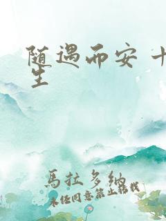 随遇而安 十三生