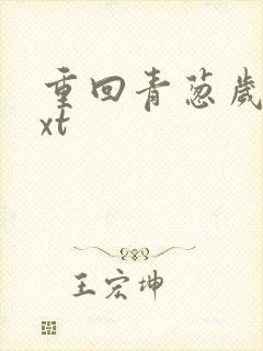 重回青葱岁月txt