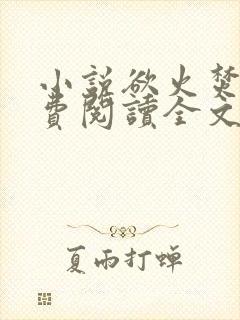 小说欲火焚烧免费阅读全文