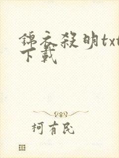 锦衣杀明txt下载