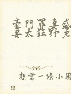 豪门罪妻盛少缠妻太狂野免费阅读