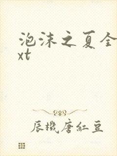 泡沫之夏全集txt