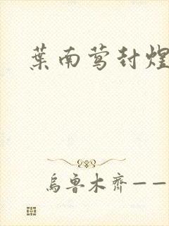 叶南莺封煜小说