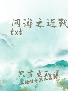 网游之近战法师txt