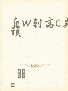 自W到高C夹枕头