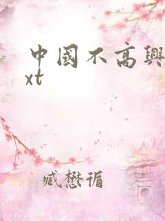 中国不高兴 txt