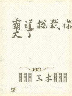 霸道总裁你的太大了