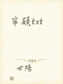 宁愿txt