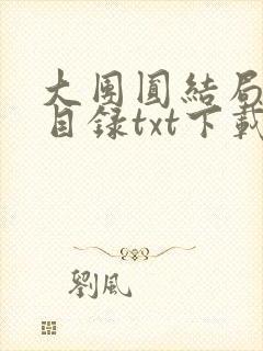 大团圆结局全文目录txt下载