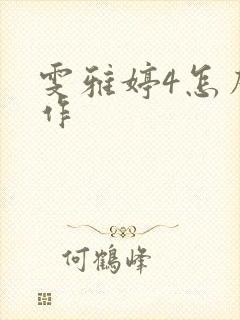 雯雅婷4怎么操作