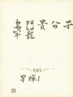 名门贵公子炙热牢笼