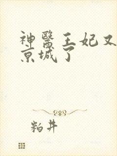 神医王妃又轰动京城了