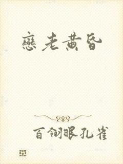 恋老黄昏