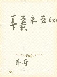夏至未至txt下载
