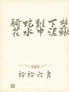 骑蛇难下双金银花水中泥鳅