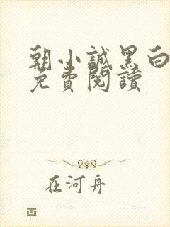 朝小诚黑白小说免费阅读