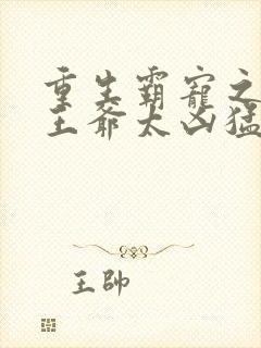 重生霸宠之摄政王爷太凶猛