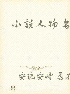 小说人物名