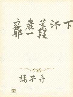 容岩叶沐下楼梯那一段