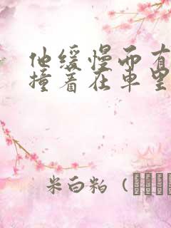 他缓慢而有力的撞着在车里