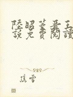 陆昭菱晋王的小说免费阅读