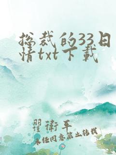 总裁的33日索情txt下载
