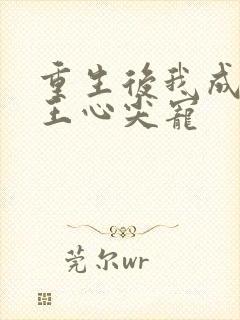 重生后我成了傻王心尖宠